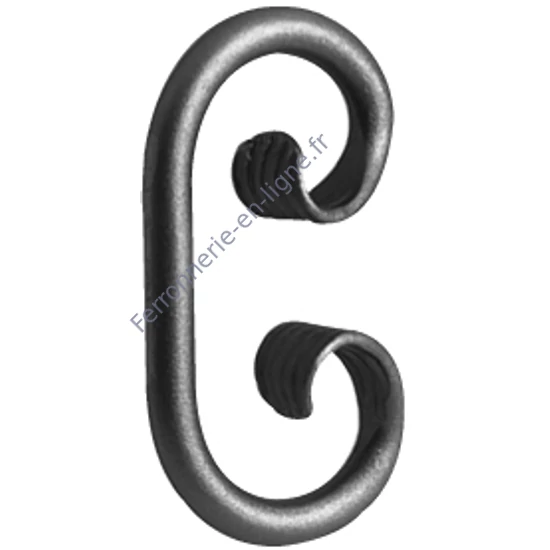 accessoire de ferronnerie, volute en fer forgé