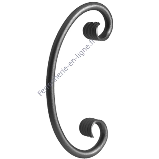 accessoire de ferronnerie, volute en fer forgé