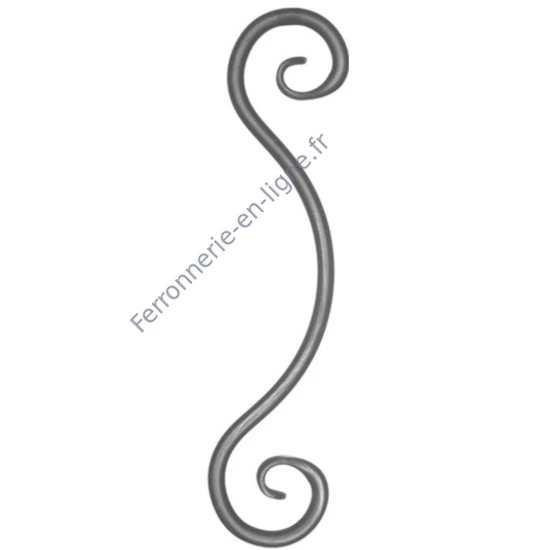 accessoire de ferronnerie, volute en fer forgé