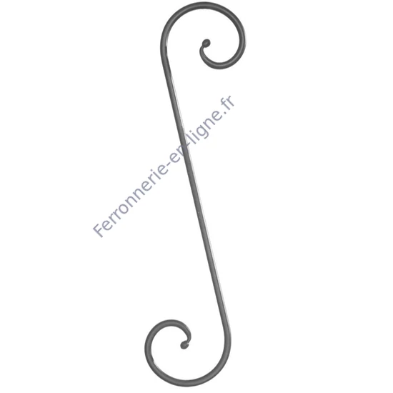 accessoire de ferronnerie, volute en fer forgé