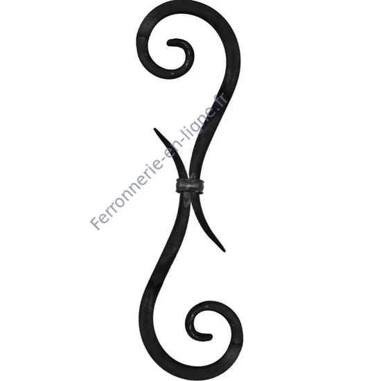 accessoire de ferronnerie, volute en fer forgé