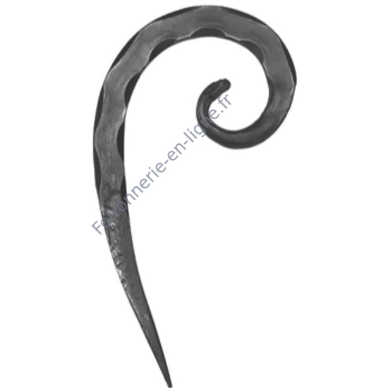 accessoire de ferronnerie, volute en fer forgé