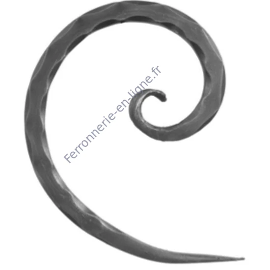 accessoire de ferronnerie, volute en fer forgé