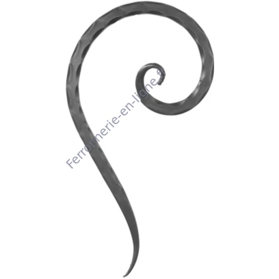 accessoire de ferronnerie, volute en fer forgé