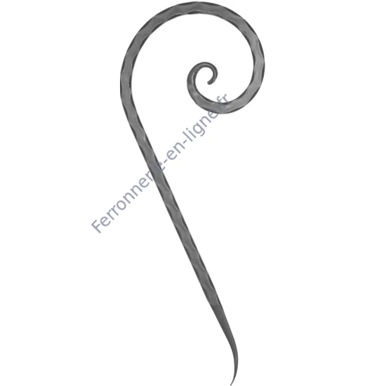 accessoire de ferronnerie, volute en fer forgé