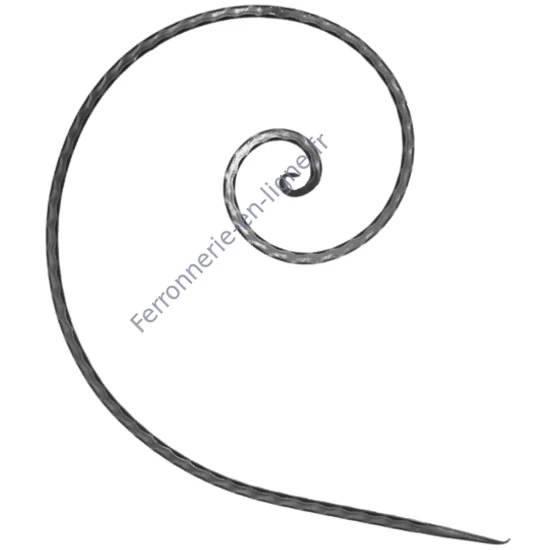 accessoire de ferronnerie, volute en fer forgé