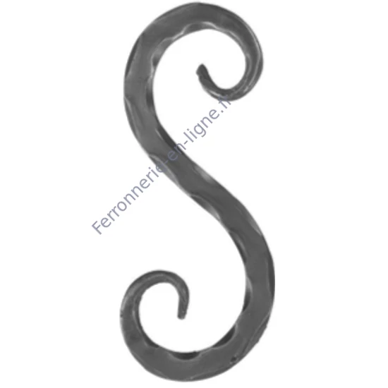 accessoire de ferronnerie, volute en fer forgé