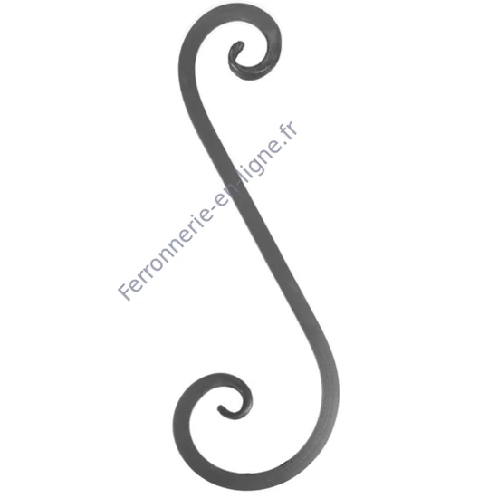 accessoire de ferronnerie, volute en fer forgé