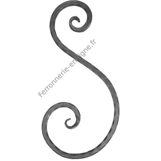 accessoire de ferronnerie, volute en fer forgé