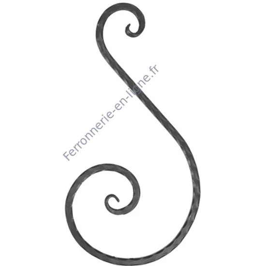accessoire de ferronnerie, volute en fer forgé