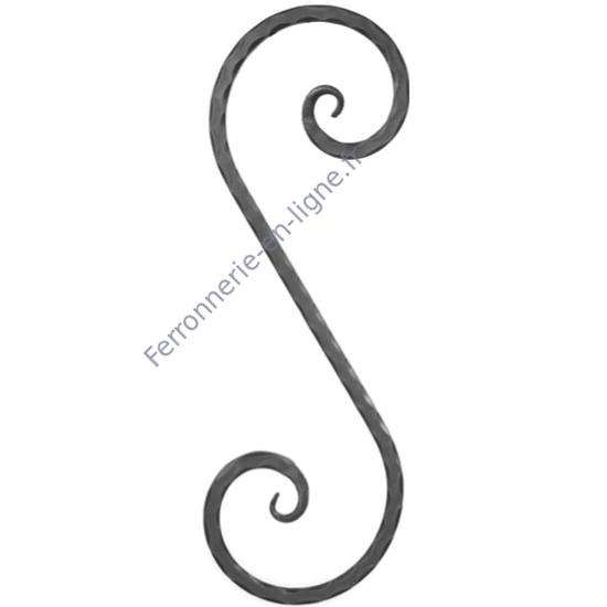 accessoire de ferronnerie, volute en fer forgé