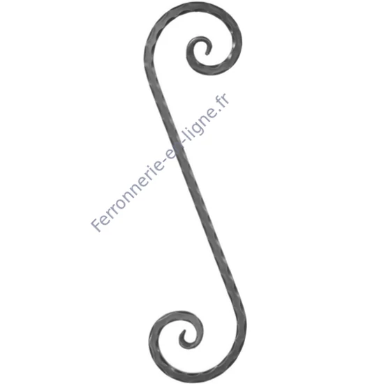 accessoire de ferronnerie, volute en fer forgé