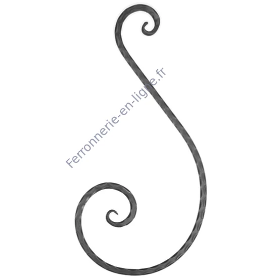 accessoire de ferronnerie, volute en fer forgé