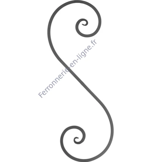 accessoire de ferronnerie, volute en fer forgé