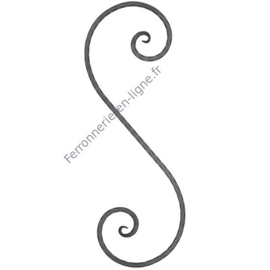 accessoire de ferronnerie, volute en fer forgé