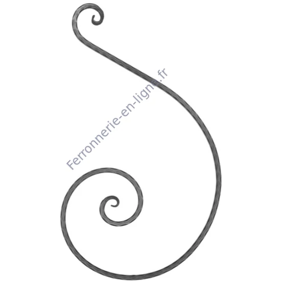 accessoire de ferronnerie, volute en fer forgé