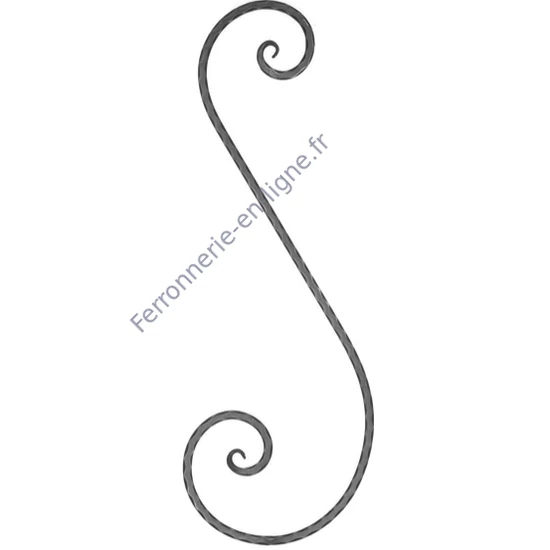 accessoire de ferronnerie, volute en fer forgé