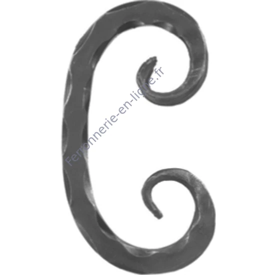 accessoire de ferronnerie, volute en fer forgé