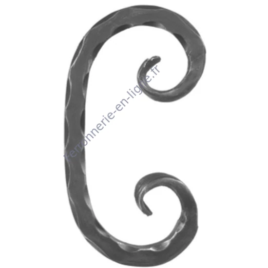 accessoire de ferronnerie, volute en fer forgé