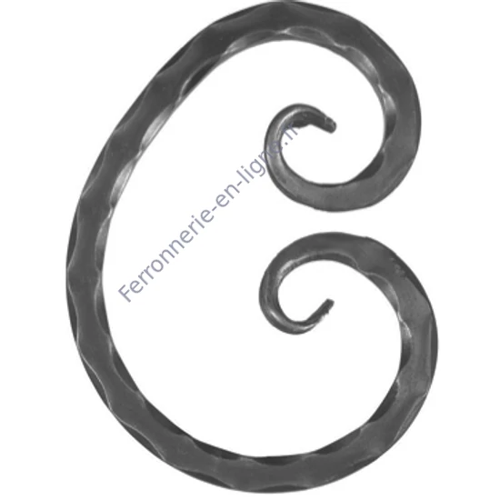 accessoire de ferronnerie, volute en fer forgé