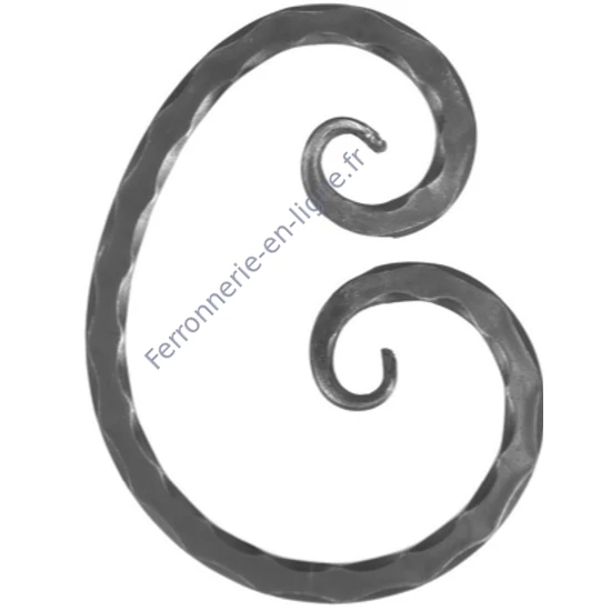 accessoire de ferronnerie, volute en fer forgé