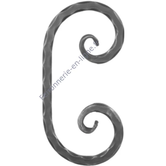 accessoire de ferronnerie, volute en fer forgé