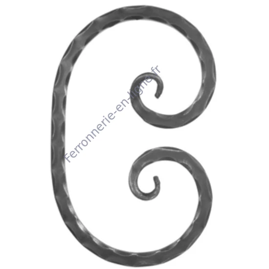 accessoire de ferronnerie, volute en fer forgé