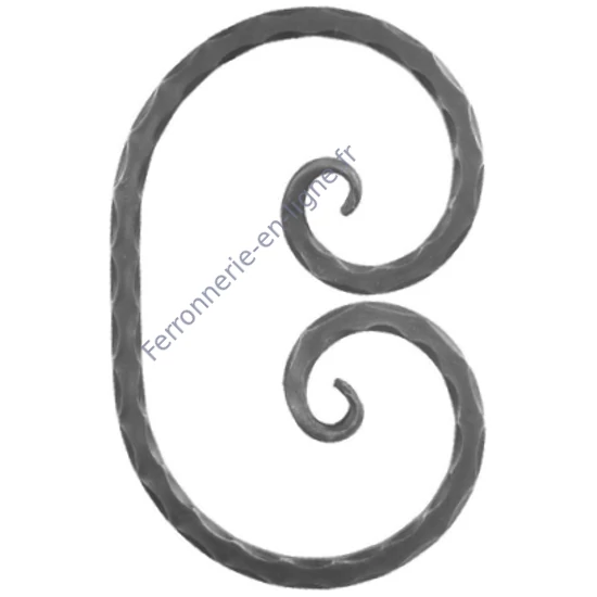 accessoire de ferronnerie, volute en fer forgé