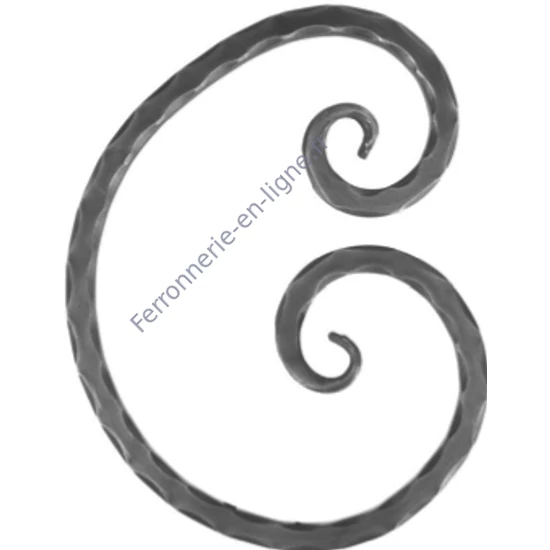 accessoire de ferronnerie, volute en fer forgé