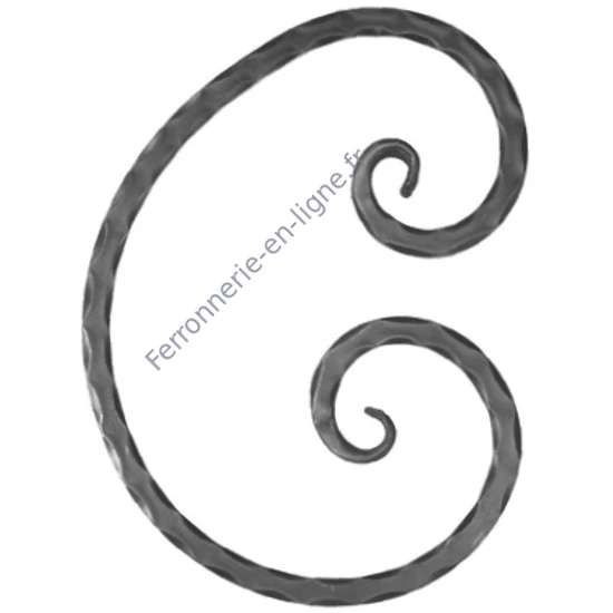 accessoire de ferronnerie, volute en fer forgé