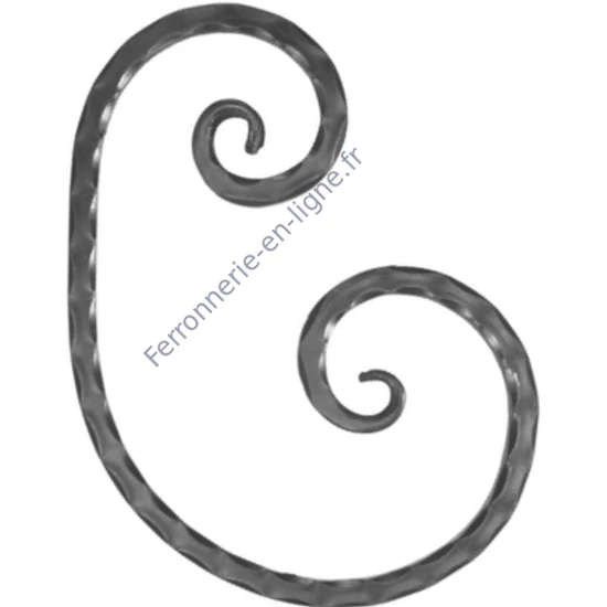 accessoire de ferronnerie, volute en fer forgé