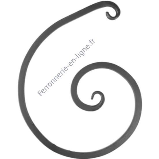 accessoire de ferronnerie, volute en fer forgé