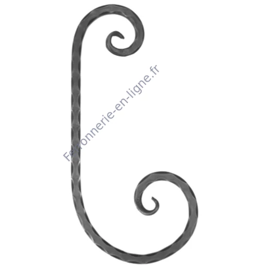 accessoire de ferronnerie, volute en fer forgé