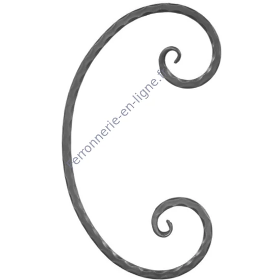 accessoire de ferronnerie, volute en fer forgé
