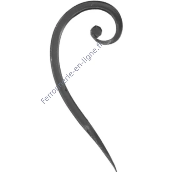 accessoire de ferronnerie, volute en fer forgé