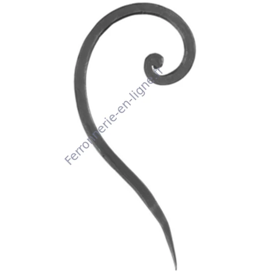 accessoire de ferronnerie, volute en fer forgé