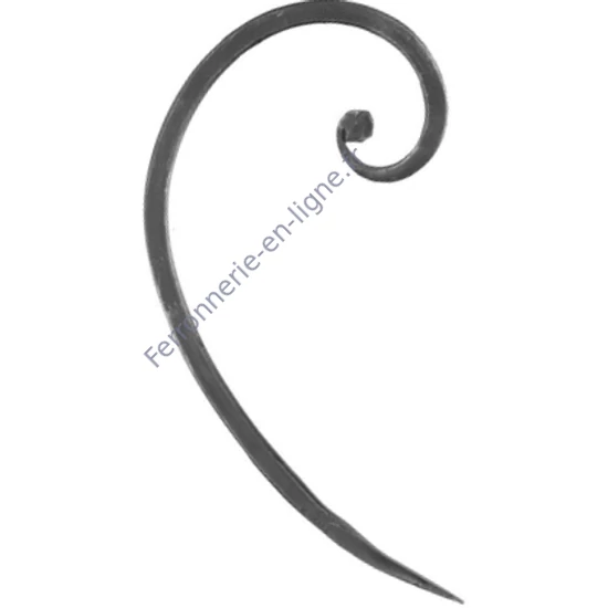 accessoire de ferronnerie, volute en fer forgé