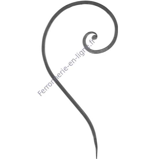 accessoire de ferronnerie, volute en fer forgé