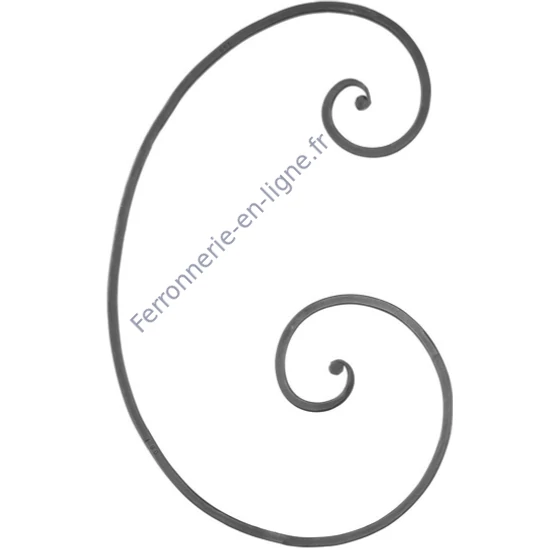accessoire de ferronnerie, volute en fer forgé