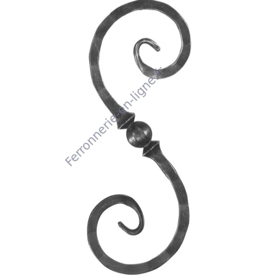 accessoire de ferronnerie, volute en fer forgé