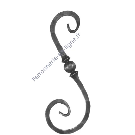 accessoire de ferronnerie, volute en fer forgé
