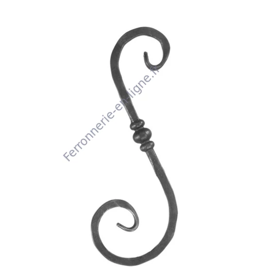 accessoire de ferronnerie, volute en fer forgé