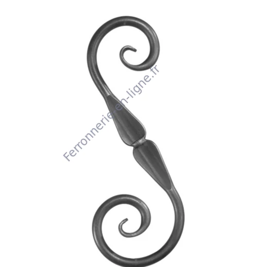 accessoire de ferronnerie, volute en fer forgé