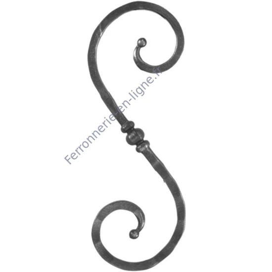 accessoire de ferronnerie, volute en fer forgé