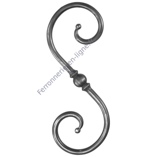 accessoire de ferronnerie, volute en fer forgé