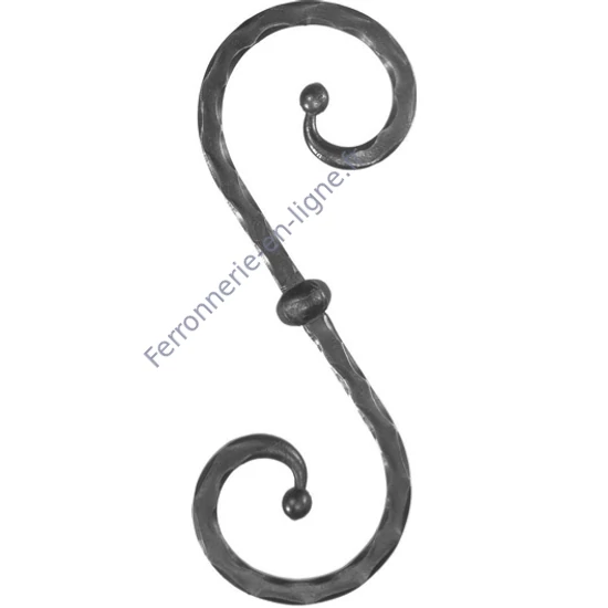 accessoire de ferronnerie, volute en fer forgé