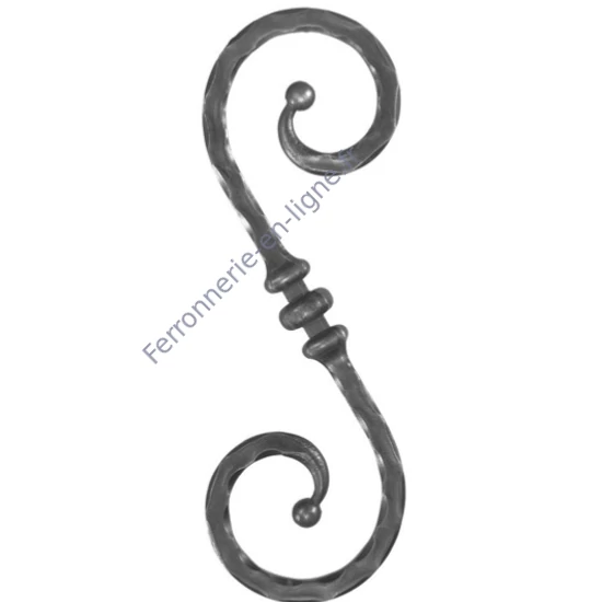accessoire de ferronnerie, volute en fer forgé
