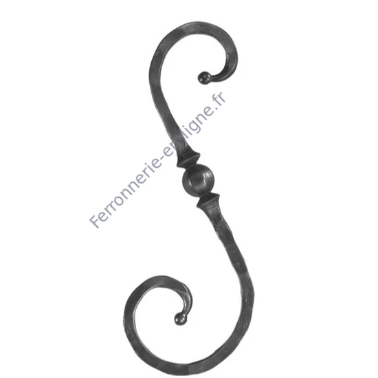 accessoire de ferronnerie, volute en fer forgé