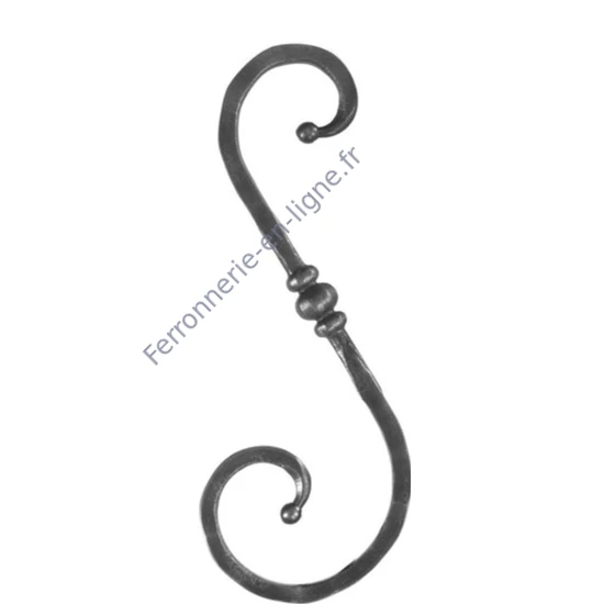 accessoire de ferronnerie, volute en fer forgé
