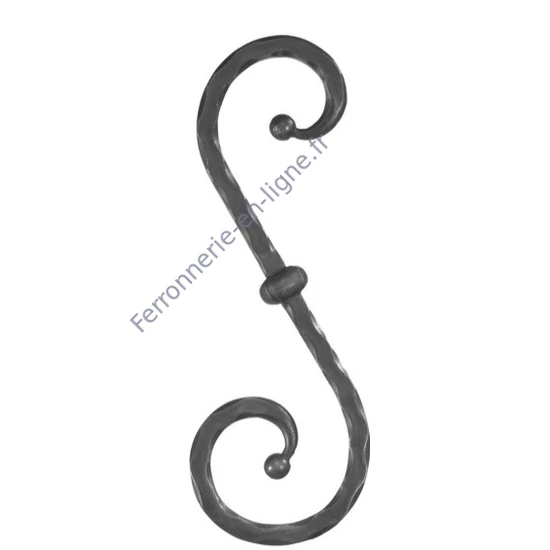 accessoire de ferronnerie, volute en fer forgé